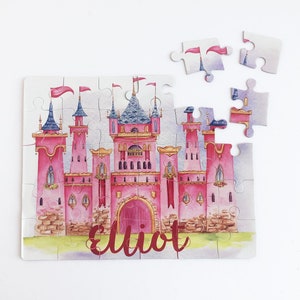 Personalized Castle Puzzle - Princess Puzzle - Kids Birthday Gift - Gift Under 20 - Children's Puzzle with Name