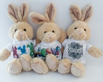 Personalized Cream Bunny - Rabbit with Name - Easter Gift - Bunny Name - Kids Gift - Baby Shower Gift - Gift Under 30 - Plush Rabbit