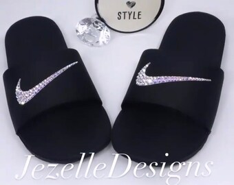 Swarovski Kawa Slides Bling Sandals Custom Slides, FREE SHIPPING