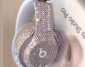 Custom Beats By Dre Headphones with Swarovski Crystals, Hand Jeweled Bling | Luxury Gift for Her
