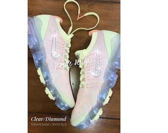 Zapatillas Nike VaporMax Flyknit con cristales Swarovski – Zapatillas personalizadas con brillo / Regalo de lujo para ella