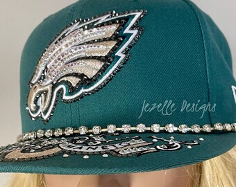 Philly Eagles Custom Swarovski Bling Hat - Bedazzled Eagles  display picture 3