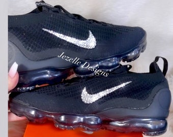 Women's VaporMax with Crystals - Custom Air Max VaporMax Flyknit 2021 FK - Customized Sneakers - Jeweled Trainers