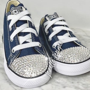Jeweled baby converse top