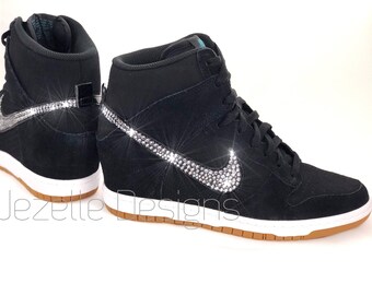 black nike wedge sneakers