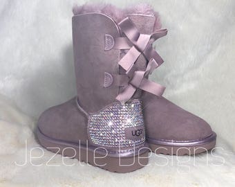 pink sparkle uggs with bows pink sparkle uggs with bows