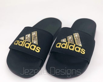 rose gold adidas slides