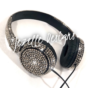 Custom Swarovski Bling Headphones Custom Hand jeweled DJ Blinged out Headphones, Personalized Headphones Made Just for YOU