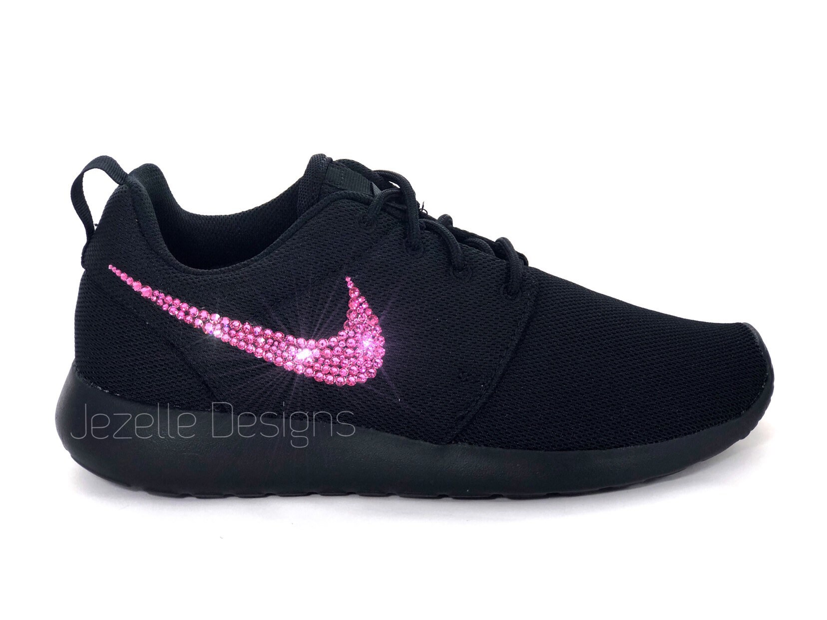 Pink Swoosh Nike Roshe Shoes Customized With Swarovski Nike | Etsy