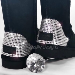 Swarovski Tall CLASSIC Ugg Boots Custom Jeweled Crystal Personalized Women&#39;s Bling Uggs with Rhinestones, Bedazzled Ugg Australia Boots