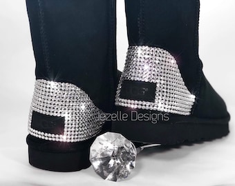 Swarovski Tall CLASSIC Ugg Boots Custom Jeweled Crystal Personalized Women's Bling Uggs with Rhinestones, Bedazzled Ugg Australia Boots