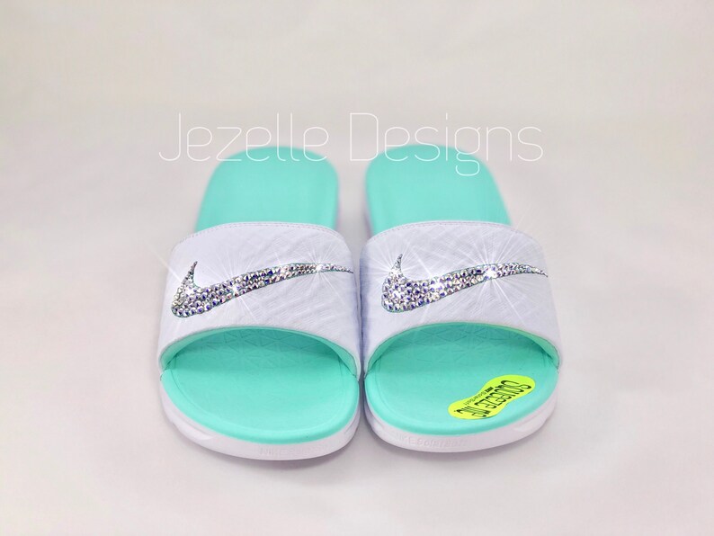 jeweled nike slides