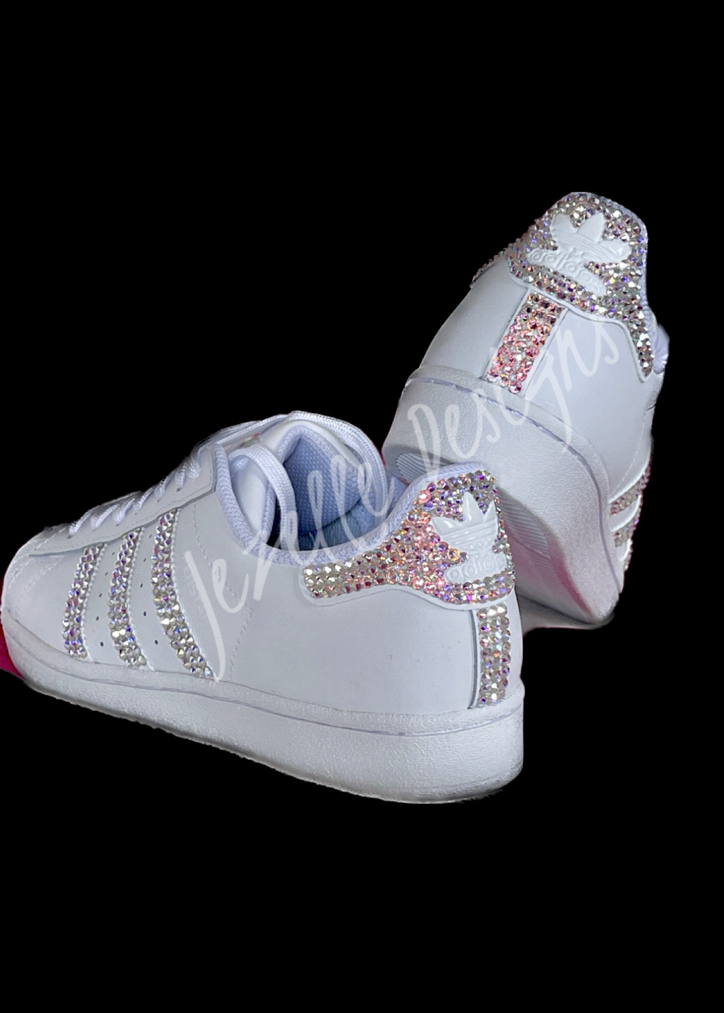 symaskine Brobrygge Marine Adi. Superstar Casual Shoes Adorned With Swarovski Crystals - Etsy