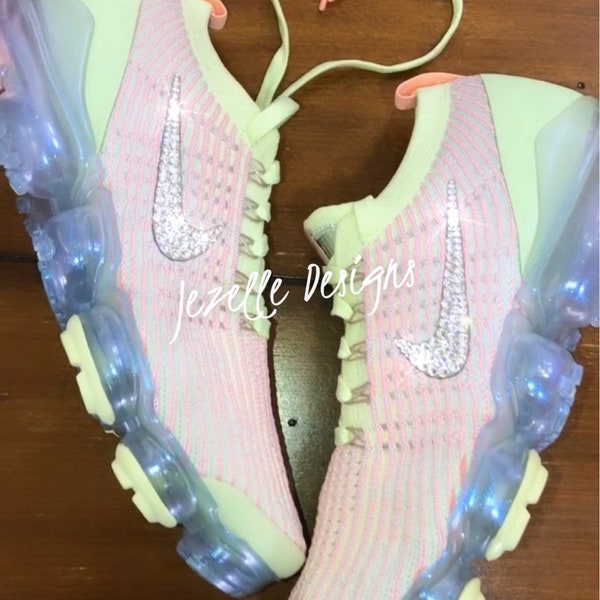 Bling VaporMax Flyknit 3 - Women's Crystal Air VaporMax Customized w/ Ultra Premium Crystals - Personalized Bling Nike Shoes - Ships FREE