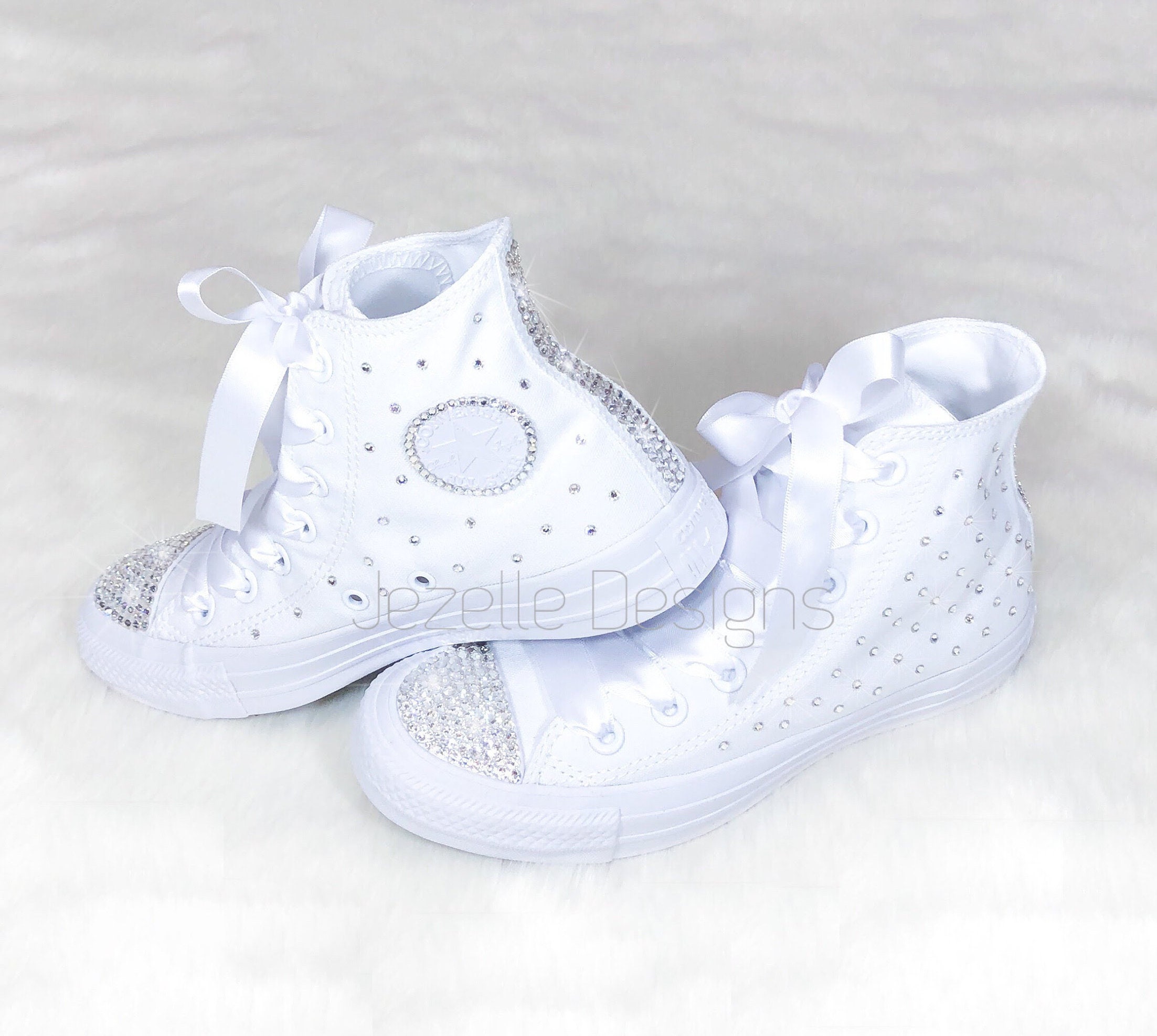 bedazzled wedding converse