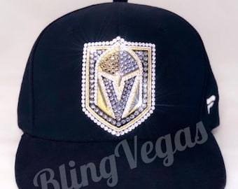 Vegas Golden Knights Customized Hat, Crystal Hand Jeweled Bling VGK Snapback Cap, Ships FREE, Stanley Cup Champions