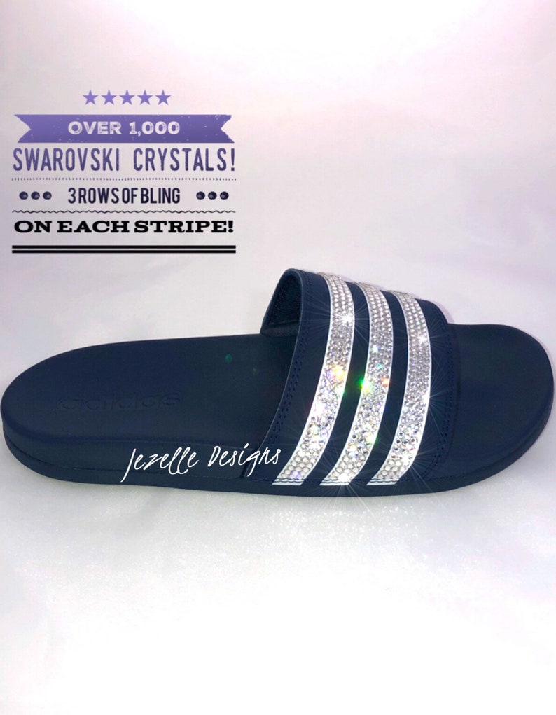 bling adidas slides
