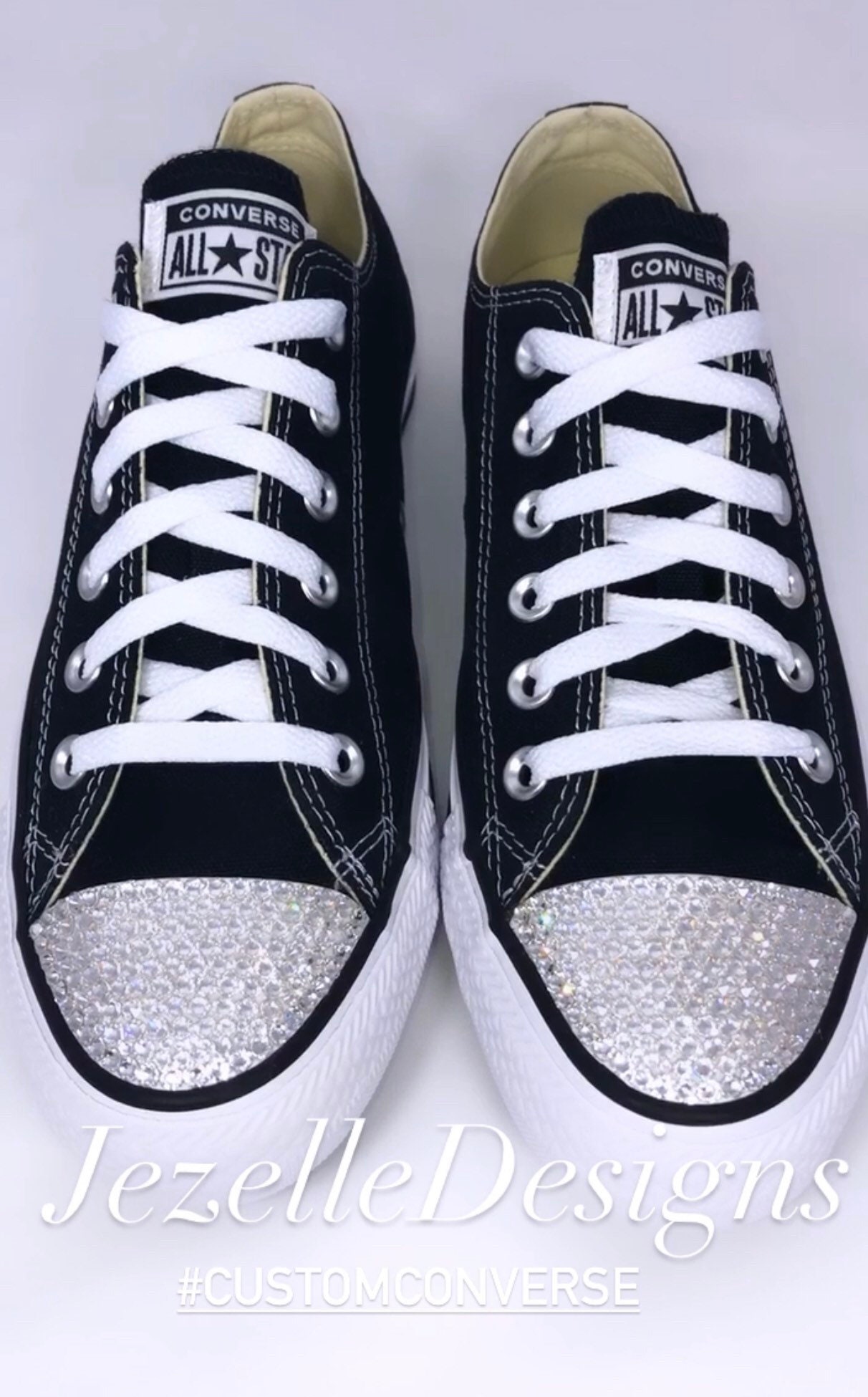 white bling converse