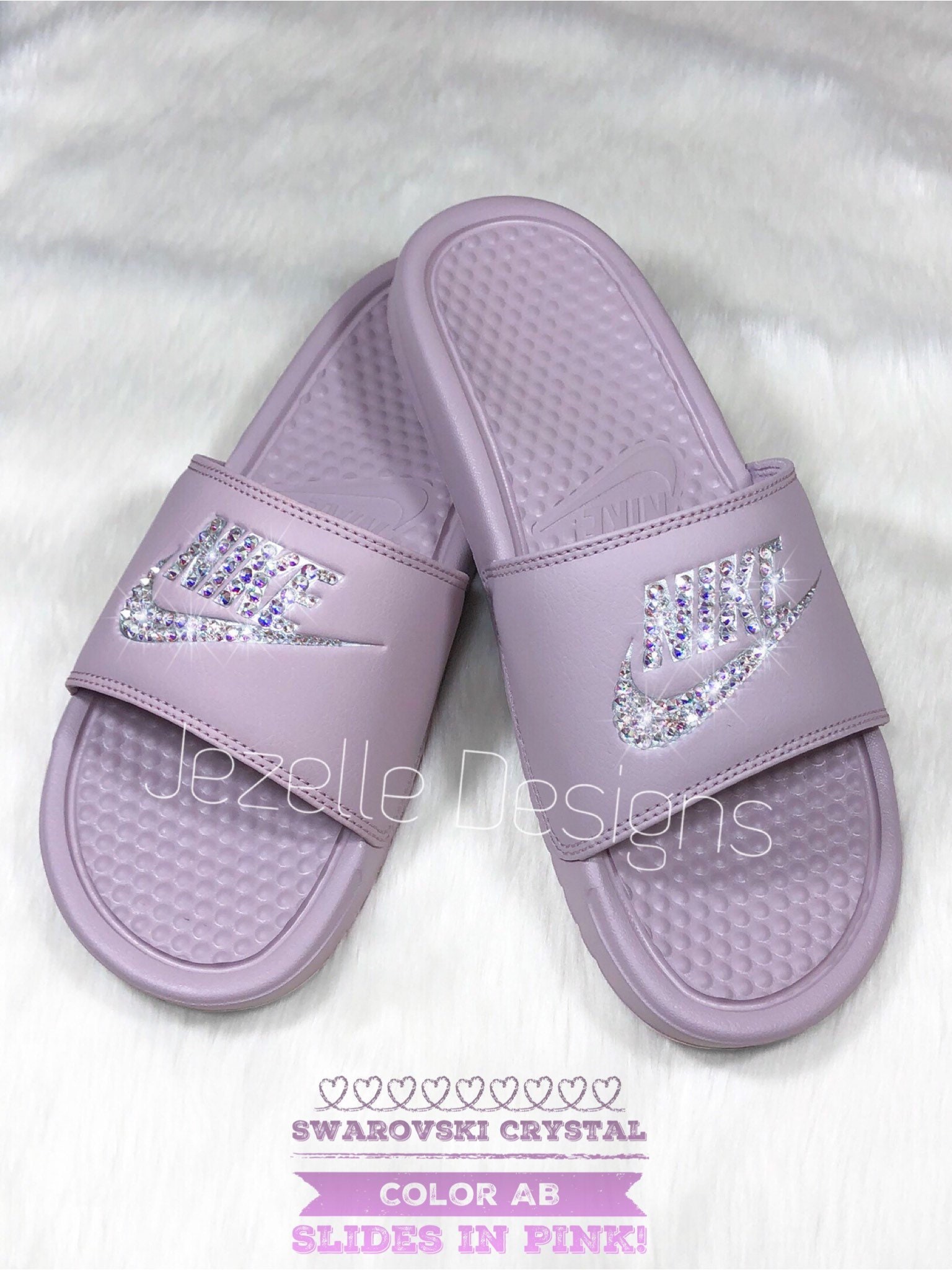 Light purple hotsell nike slides