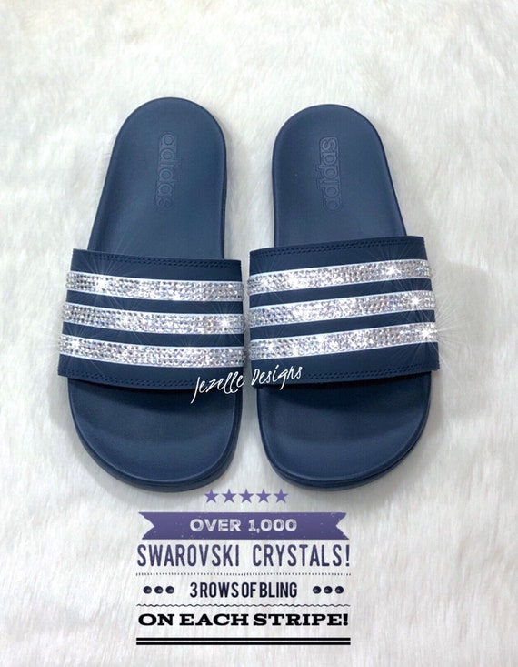 bling adidas slides