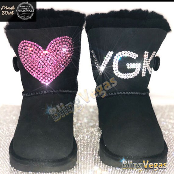 Blinged Out Uggs, Personalized Bailey Bow Uggs Custom Hand Blinged Out Uggs, Personalized Bailey Bow Uggs Custom Hand