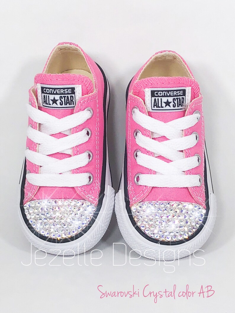 rhinestone converse in pink