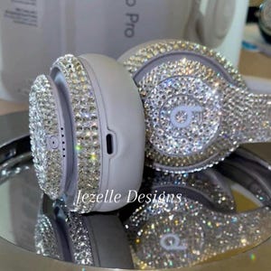 Custom Beats by Dre Headphones with Swarovski Crystals, CRYSTAL WORK only, DJ Bejeweled Rhinestone Headphones