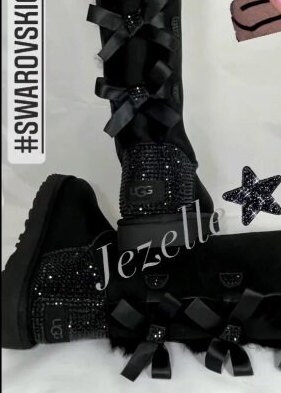 Blinged Out Uggs, Personalized Bailey Bow Uggs Custom Hand
