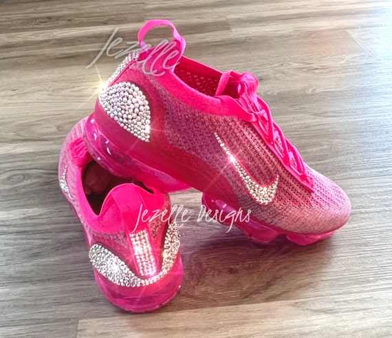 HOT PINK Air Vapormax 2021 Flyknit Custom Running Shoes - Etsy