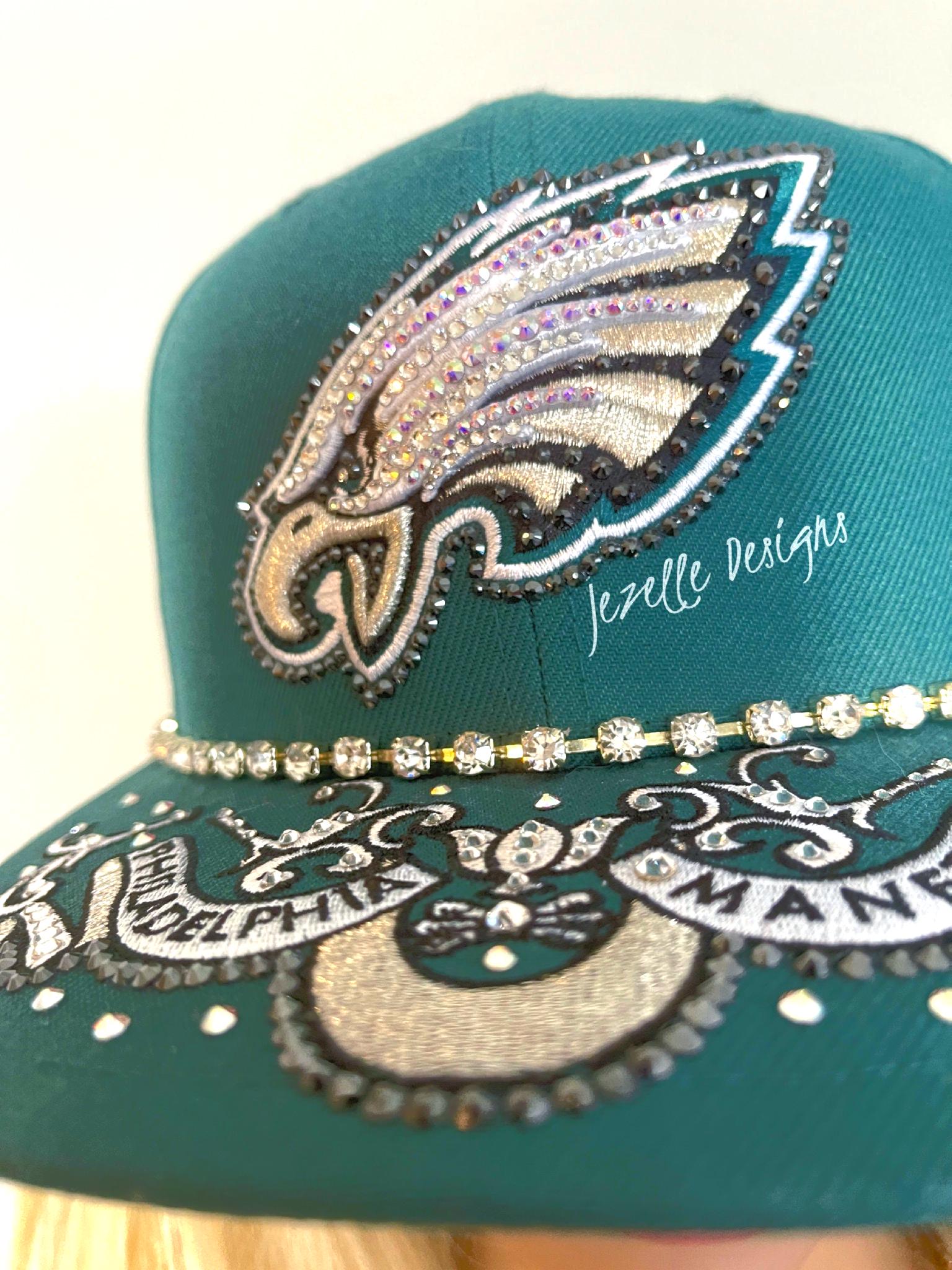 Philly Eagles Custom Swarovski Bling Hat - Bedazzled Eagles  display picture 3