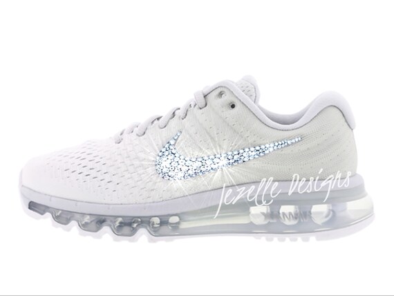 Last Call! Swarovski Nike Air Max 2017 in WHITE Custom Hand Jewled with Genuine Swarovski Crystals! Bling Nike Shoes - Ships FREE! Last Call! Swarovski Nike Air Max 2017 in WHITE Custom Hand Jewled with Genuine Swarovski Crystals! Bling Nike Shoes - Ships FREE!