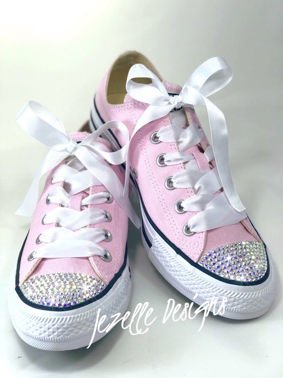 bedazzled pink converse