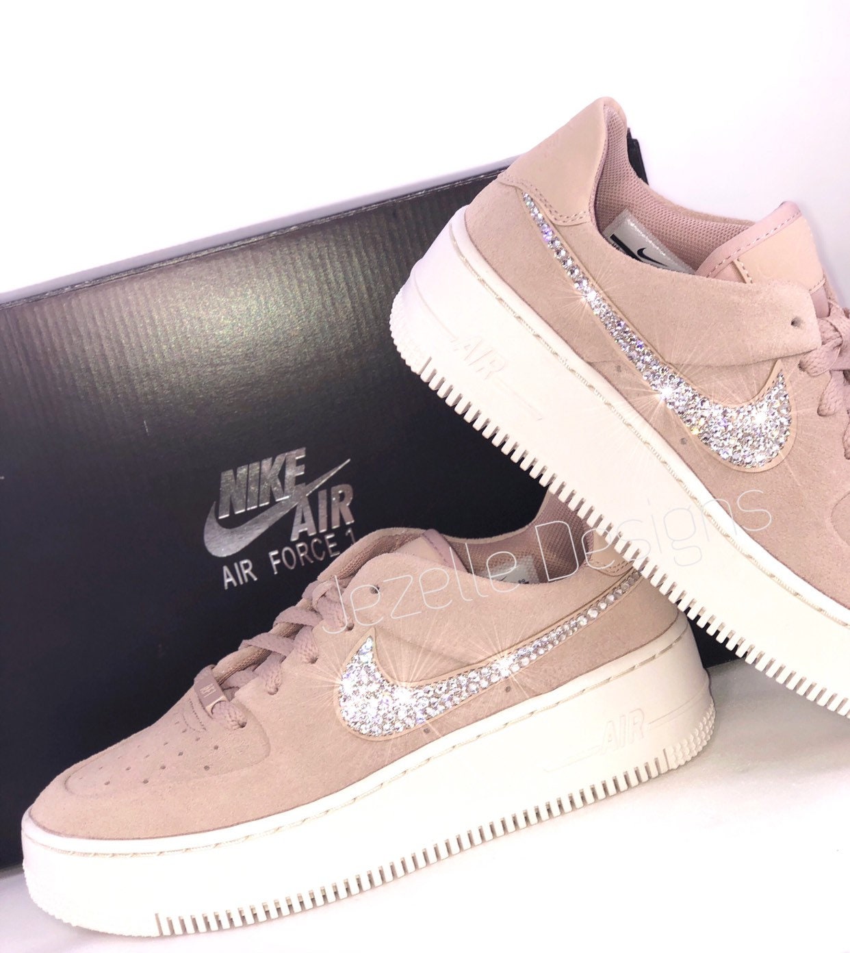 Regan Restringido esta noche Women's Air Force 1 AF1 Sage XX Low Casual Shoes Custom - Etsy