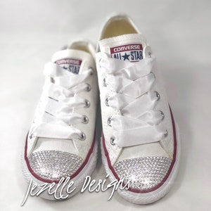 SALE! Ready to Ship! Size 13 Bling Converse Kids Shoes Custom Hand Jeweled with Genuine Swarovski Crystals, Bling Youth Converse