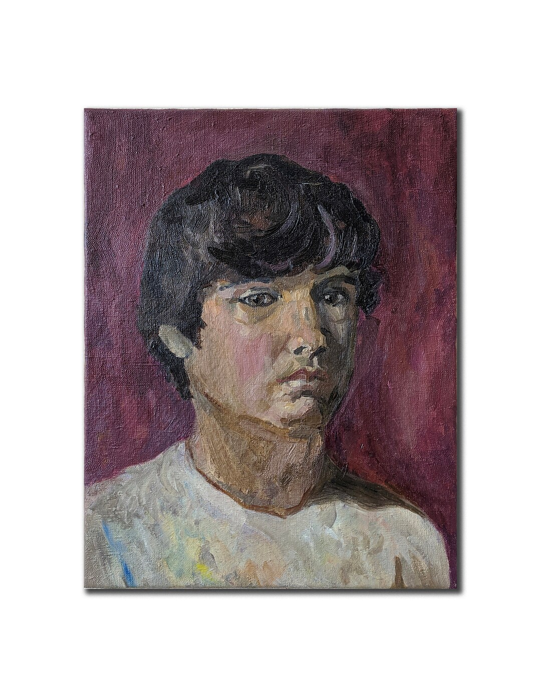 PORTRAIT OF A GIRL Original Oil Painting on Board by a Ukraine Artist S ...