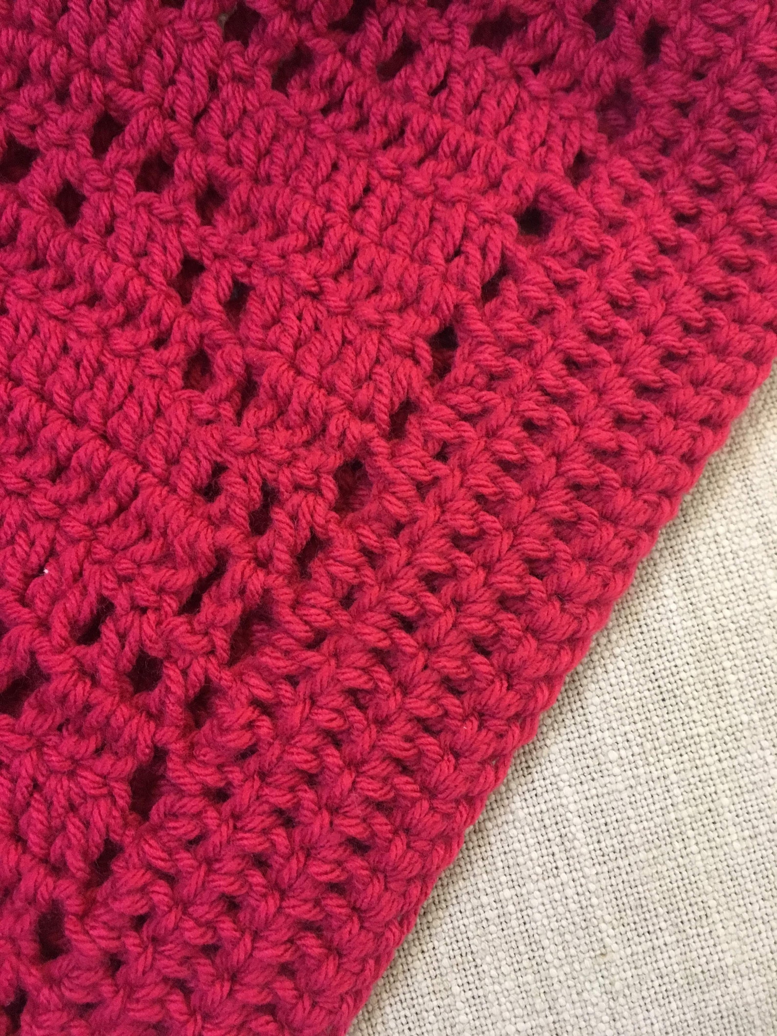 Red Blanket Red Afghan Red Crochet Blanket Crochet Blanket Etsy