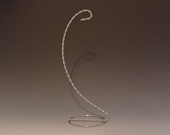 Silver Twisted Single Ornament Stand