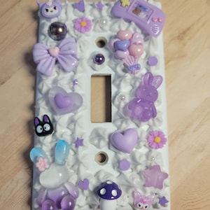 Decoden Light Switch Cover | Kawaii | Coffee | Candy | Sweet | Heart | Dessert