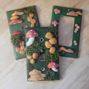 Mushroom 3D Light Switch Plate