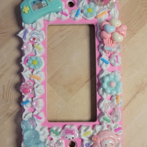 Decoden Light Switch Cover | Kawaii | Pink | Candy | Sweet | Strawberry | Dessert