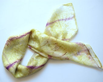 Hand painted silk scarf - "Iris"