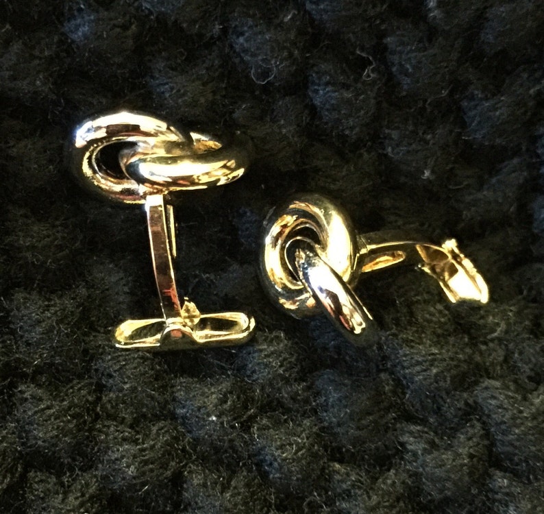 Silver and Gold tone knot Cufflinks
