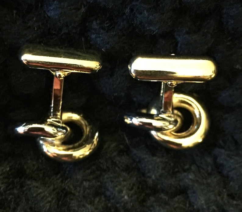 Silver and Gold tone knot Cufflinks