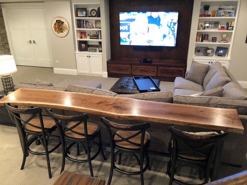 Live Edge Sofa Table - Home Bar Table 