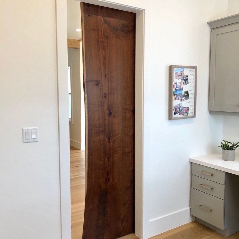 Sliding Barn Doors Live Edge Wood Slabs Ash Etsy