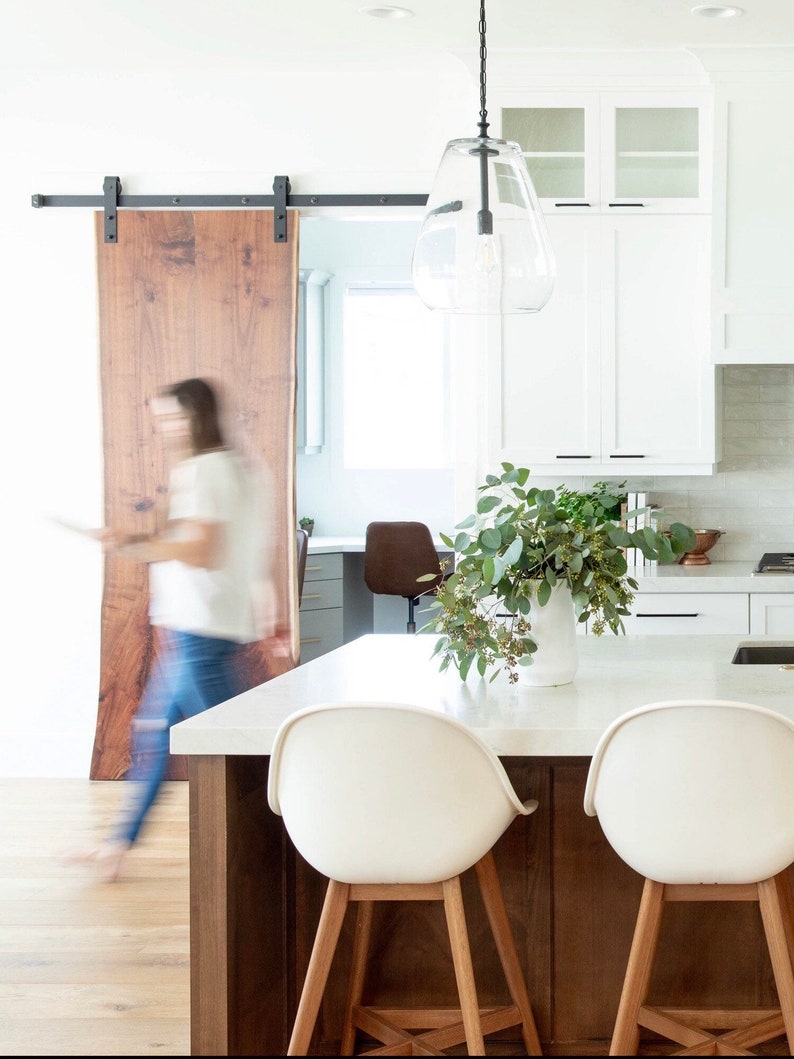Sliding Barn Doors Live Edge Wood Slabs Ash Etsy