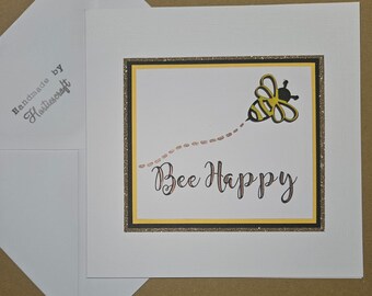 Handgemachte Bienen-Glückskarte