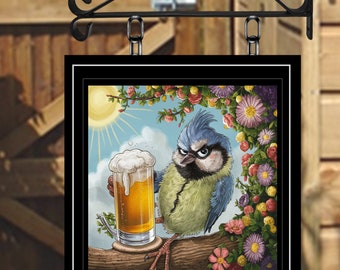 The Tipsy Tit Personalised Swinging Custom made Hanging Pub and Bar Sign Various sizes