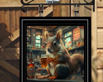 The Nut House Personalised Swinging Custom made Hanging Pub and Bar Sign Various sizes