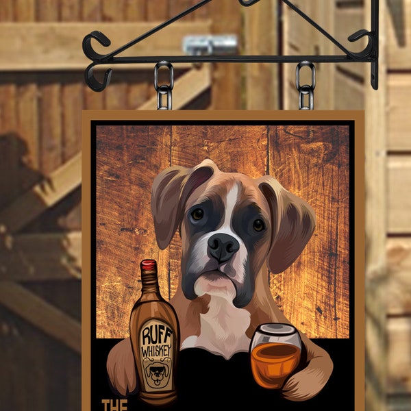 The Dog House Various Breeds Personalised Swinging Custom made Hanging Pub and Bar Sign in Various sizes